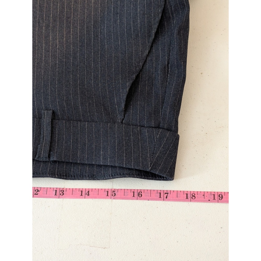 Rafaella Womens Size 14 Black‎ Pinstripe Dress Pants Trouser Flat Front Straight - Picture 9 of 14